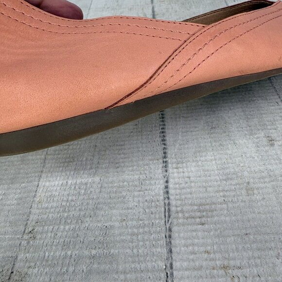 Lucky Brand ALBA Hazel Salmon Leather Slip On Square Toe Ballet Flat Shoe Sz 7 M - Picture 16 of 16